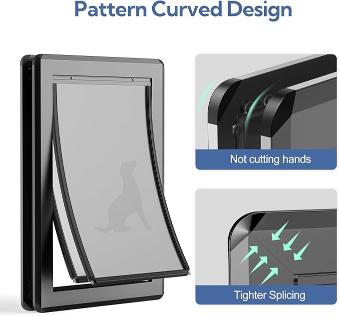 Full Enclosed Magnetic Flaps Dog Door, Rustproof Aluminum Alloy Frame, Extreme - Image 2