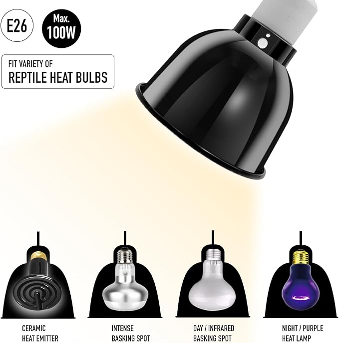 Reptile Light Fixture, 5.5'' Standard Dome - Image 2