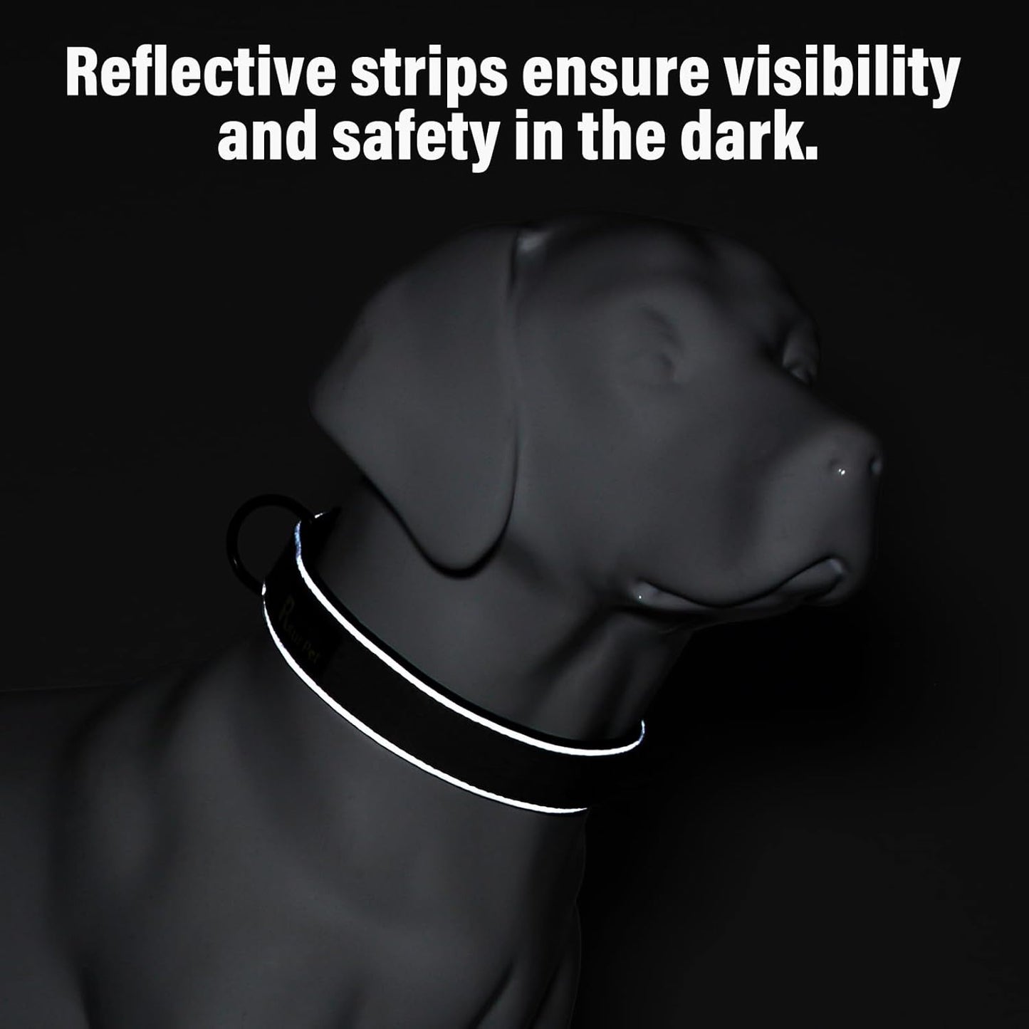 Plutus Pet Tactical Dog Collar, Reflective, Adjustable Heavy Duty Dog Collar, Soft Padded and Comfortable, for Small Medium and Large Dogs (Brown, S)