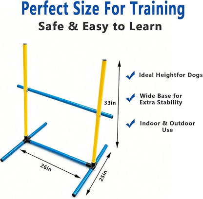 Dog Agility Training Hurdle Set, Adjustable PVC Jump Bars - Image 3