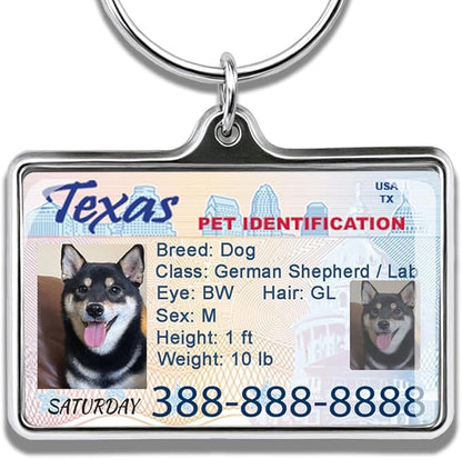 Custom Dog Driver License Tag for Pets by safestylishwithlove