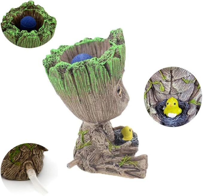 AnxunJim Aquarium Groot Air Bubbler Decorations Fish Tank Air Stone Set - Image 2