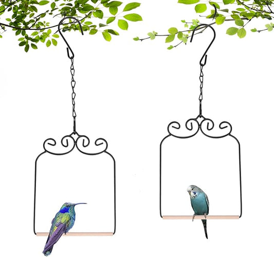 2PK Metal Frame Hummingbird Swings and Perches by XYADX