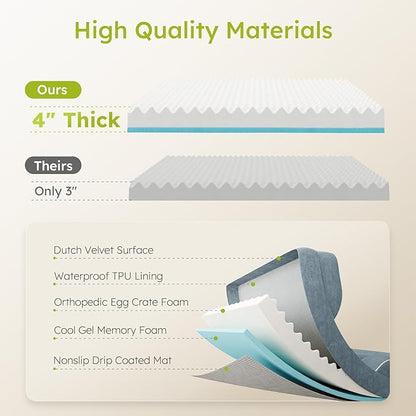 CWAWZ Jumbo Dog Bed for Extra Large Dogs, Orthopedic Dog Bed - Image 3
