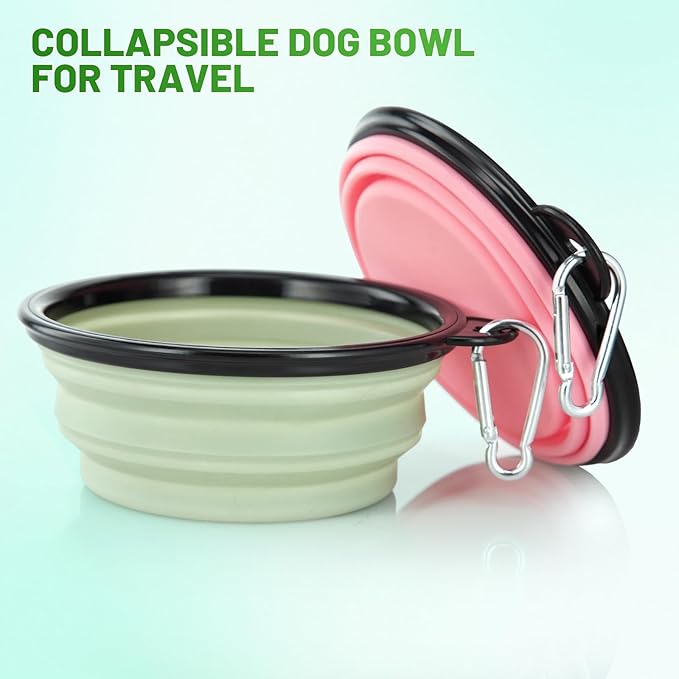 Dog Bowl Pet Collapsible Bowls, 2 Pack Collapsible Dog Water Bowls - Image 2