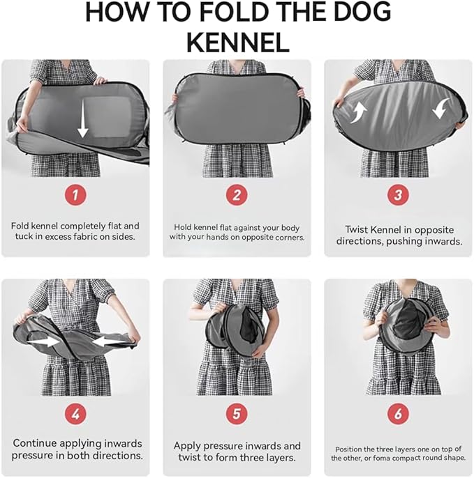 36 Inch Foldable Dog Kennel for Large Dogs, Portable Waterproof Pop-Up Pet Crate - Image 5