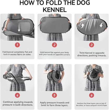 36 Inch Foldable Dog Kennel for Large Dogs, Portable Waterproof Pop-Up Pet Crate - Image 5