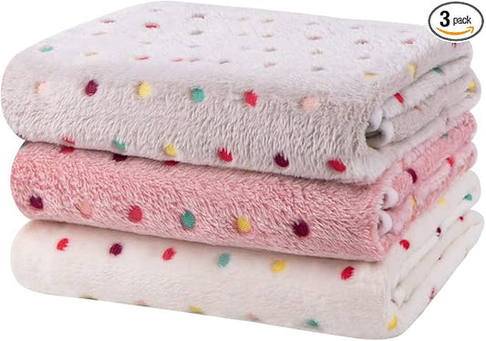 Dono 1 Pack 3 Dog Blankets, Soft Fluffy Fleece Pet Blanket Warm Sleep Mat Paw by Dono