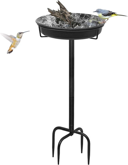 28In Freestanding Birdbaths Bowl Outdoor, Free Standing Garden Bird Bath Bird by YALINKA