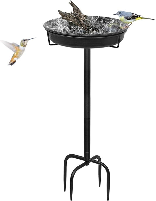 28In Freestanding Birdbaths Bowl Outdoor, Free Standing Garden Bird Bath Bird by YALINKA