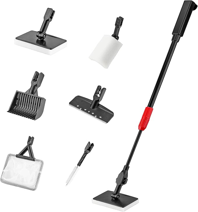 Mogoko 6 in 1 Aquarium Cleaning Tool Kit, Algae Scraper Scrubber Pad Scrub by Mogoko