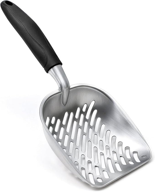 Cat Litter Scoop, Large Long Handle Kitty Metal Scooper, Heavy Duty Aluminum by Unknown