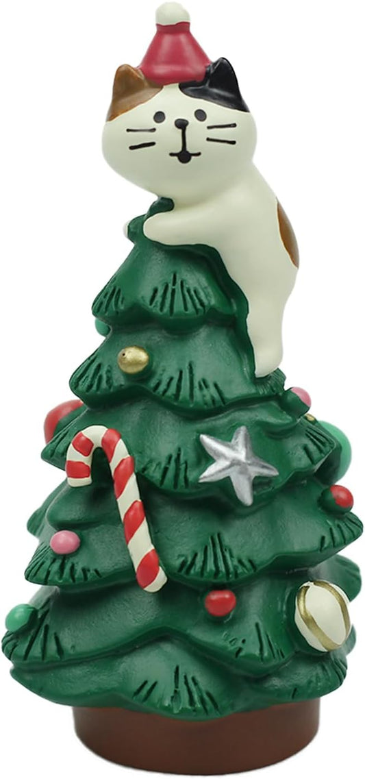 Refintural 3.3 Inch Resin Christmas Cat Tree by Refintural
