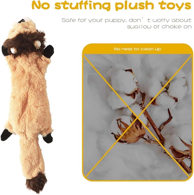 Dog Squeak Toys, No Stuffing Plush Dogs Chew Toy Bundle - Image 5