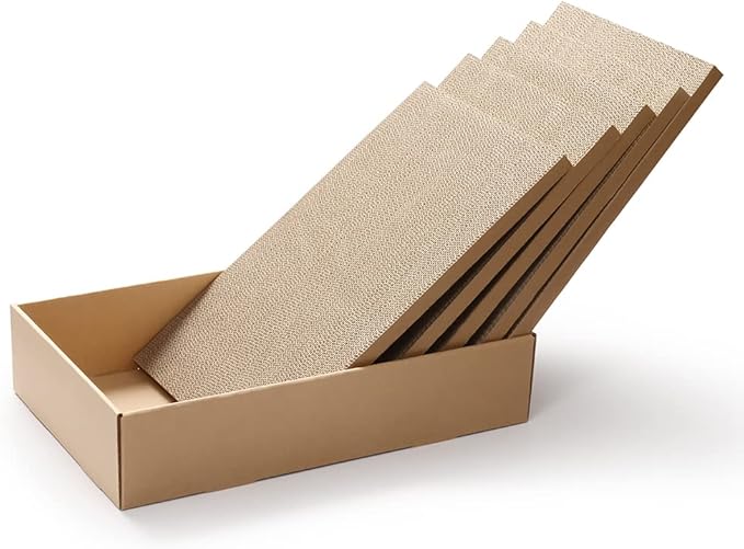 5 Packs in 1 XL Cat Scratcher, Cat Scratching Pad, Double Sided Cardboard Cat - Image 6