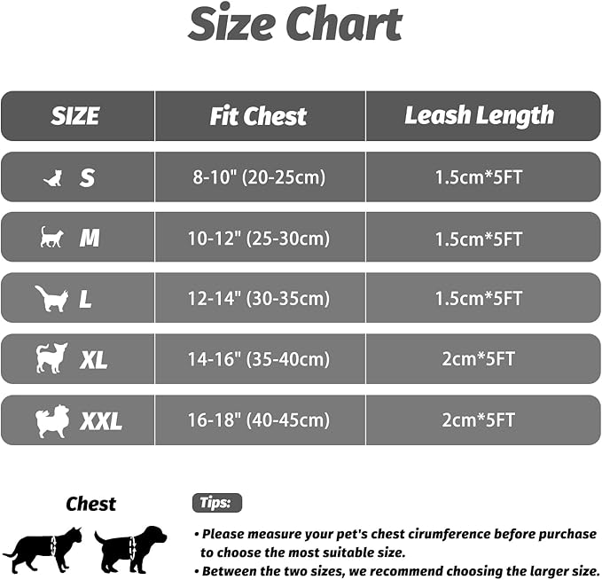 FAYOGOO Cat Harness and Leash Set | Upgrade Step-in Escape Proof Harness | - Image 2