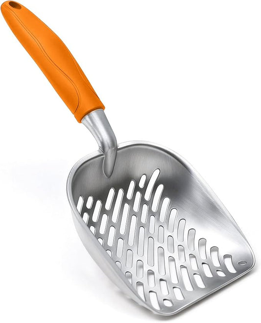 Cat Litter Scoop, Large Long Handle Kitty Metal Scooper, Heavy Duty Aluminum by Unknown