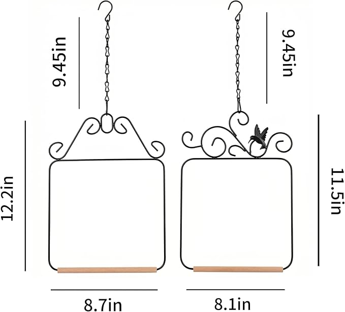 Two piece Metal Bird Swing - Image 2