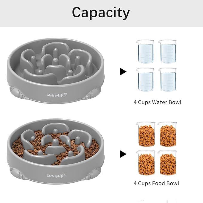 MateeyLife Large Slow Feeder Dog Bowls, Anti-Choking Puzzle Dog Food Bowls - Image 5