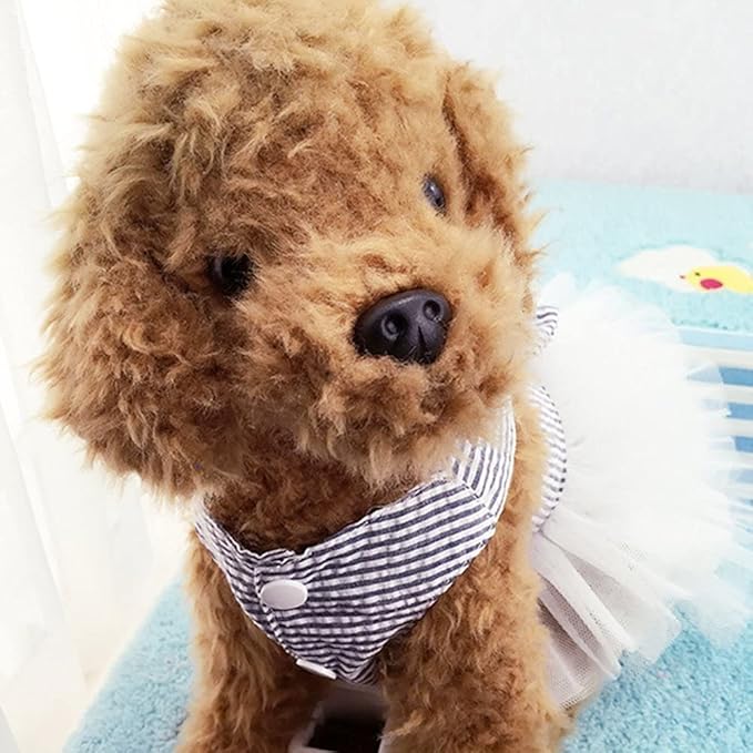 Dog Dresses, Fashion Pet Dog Clothes, Striped Mesh Puppy Dogs Princess Dresses - Image 7
