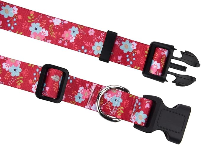 Mihqy Dog Collar with Bohemia Floral Tribal Geometric Patterns - Image 4