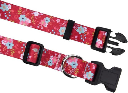 Mihqy Dog Collar with Bohemia Floral Tribal Geometric Patterns - Image 4