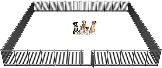 Dog Fence Outdoor Indoor, 40 Inch Height 48 Panels Dog Playpen by Petorldog