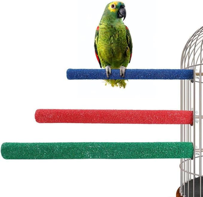 10 PCS Parrot Perch Stand Bird Perch Stand Toy Colorful Paw Grinding Stick Cage - Image 6