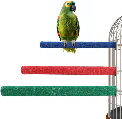 10 Pcs Parrot Perch Stand Bird Perch Stand Toy Colorful Paw Grinding Stick Cage - Image 6