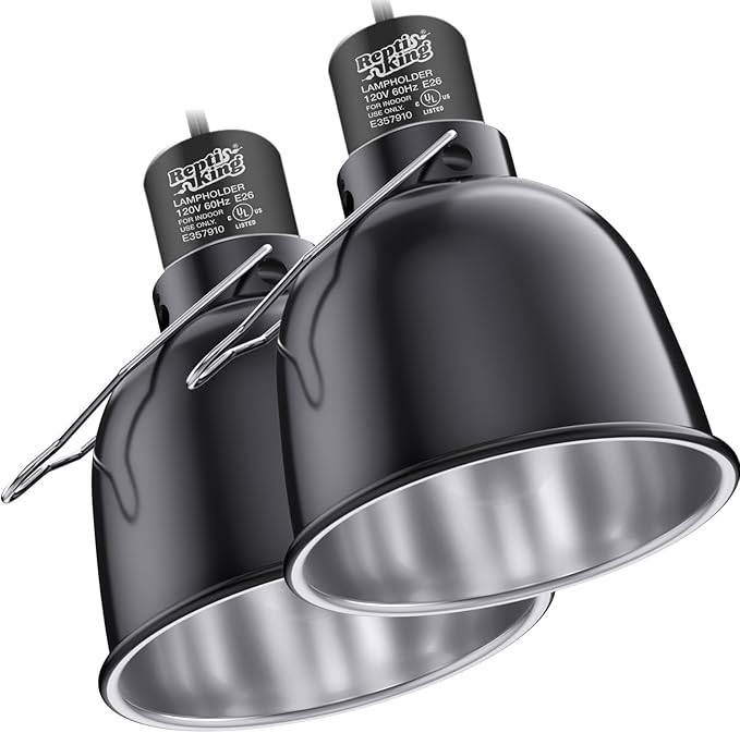 Reptile Light Fixture, Dual Heat Lamp Holder Fixtures by ReptiKing%C2%AE