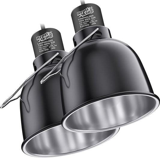 Reptile Light Fixture, Dual Heat Lamp Holder Fixtures by ReptiKing%C2%AE