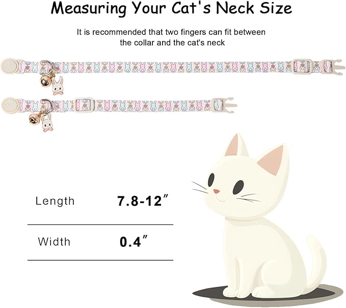2 Pack Easter Bunny Cat Collars - Image 4