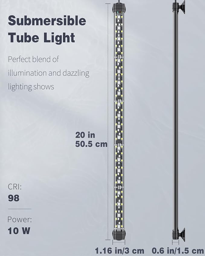 Pawfly 10 W Aquarium LED Light 20 Inch 24/7 Fish Tank Light - Image 4