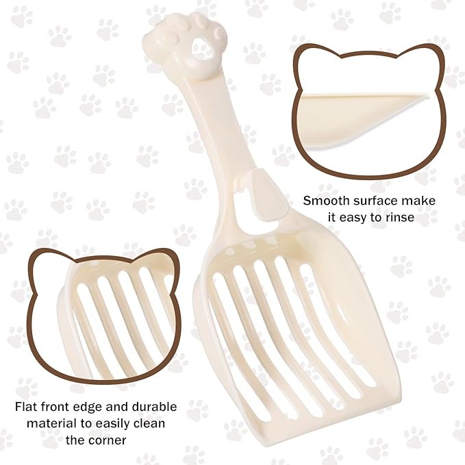 COMNICO Cat Litter Scoop, Durable Plastic Kitty Litter Sifter Scooper - Image 3