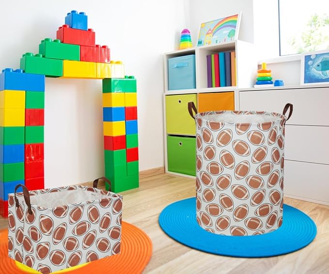 Essme Rectangular Football Baskets, Kids Storage Box, Toy Bin - Image 5