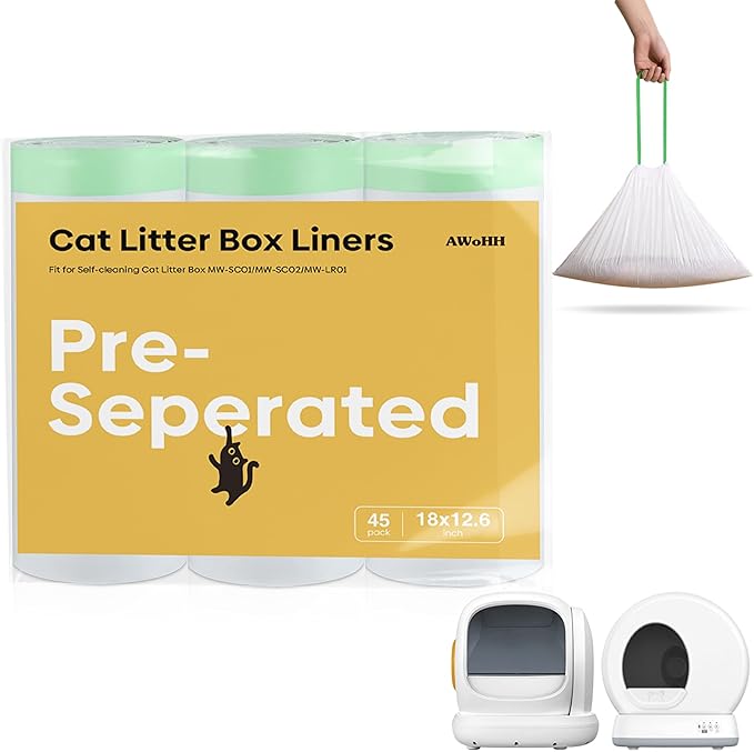 45 Count Meow Cat litter bags Liners Fit by Unknown