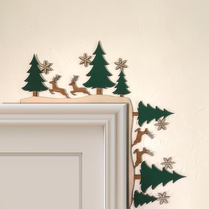 Christmas Door Topper Holiday Home Decor Funny Snowman Santa Claus Top Door by Unknown