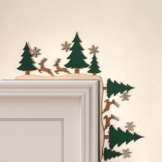 Christmas Door Topper Holiday Home Decor Funny Snowman Santa Claus Top Door by Unknown