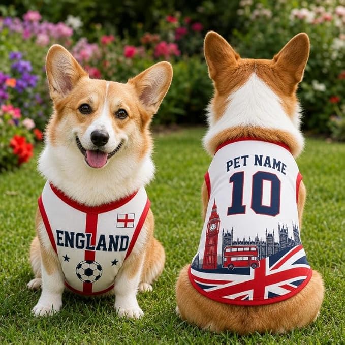 V-DECORPARKS Personalized Pet Soccer Jersey Custom Name Number Dog Cat Football - Image 5