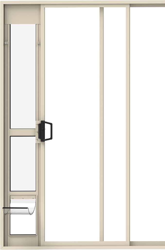 Hakuna Pets Cream Glass Patio Pet Door by HakunaPets