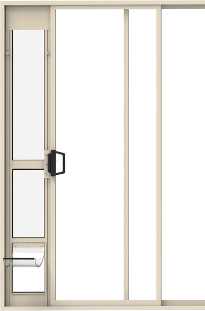 Hakuna Pets Cream Glass Patio Pet Door by HakunaPets