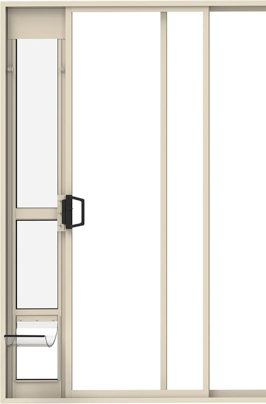Hakuna Pets Cream Glass Patio Pet Door by HakunaPets