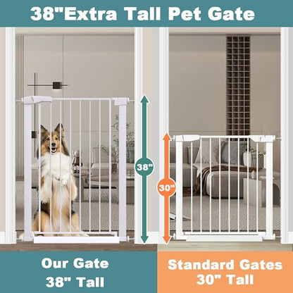 Fairy Baby 24.5"-29.5" Inch Narrow Baby Gate, Metal Safety Child Gate Auto Close - Image 3