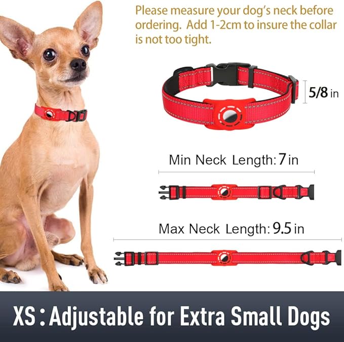 AirTag Dog Collar with AirTag Holder Compatible - Image 6