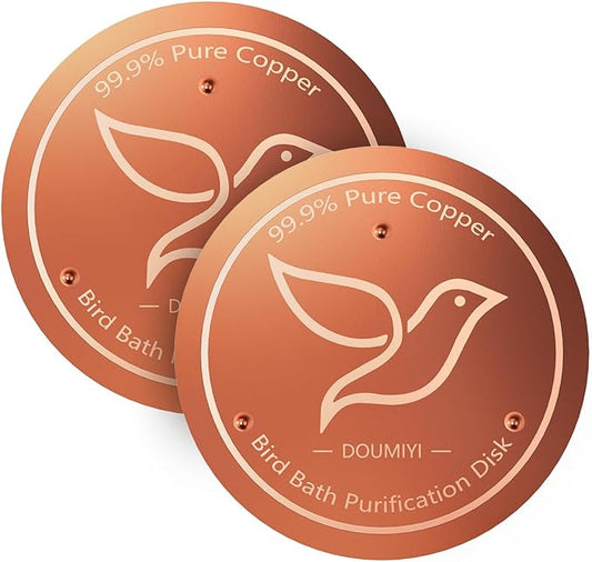 2-Pack Bird Bath Copper Disk, 0.6mm Thick 99.9% Pure Copper Cleaning Disk by DOUMIYI