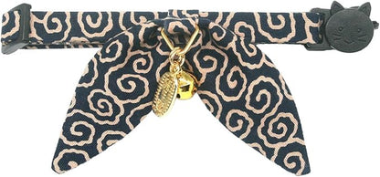 Bunny Ears Cat Collar, Japan Lucky ‘開三運’ Charm. Safety Breakaway Bowtie Kitten - Image 3