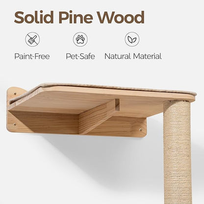 Cat Wall Shelves, 3-Tier Cat Shelves - Image 4