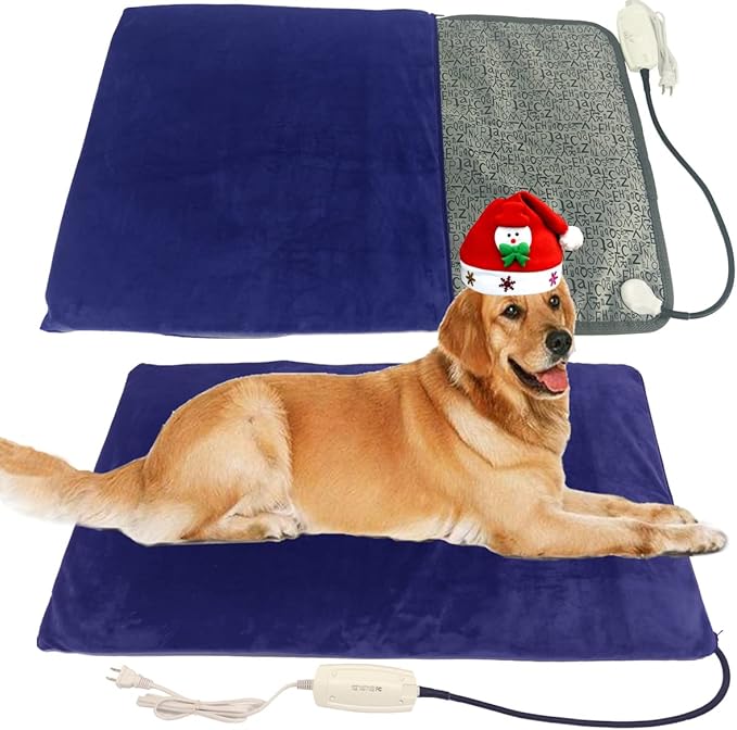 Pet Heating pad for Large Dog cat Heated Bed Dog Heating pad 34" x 21" by Petsupplies