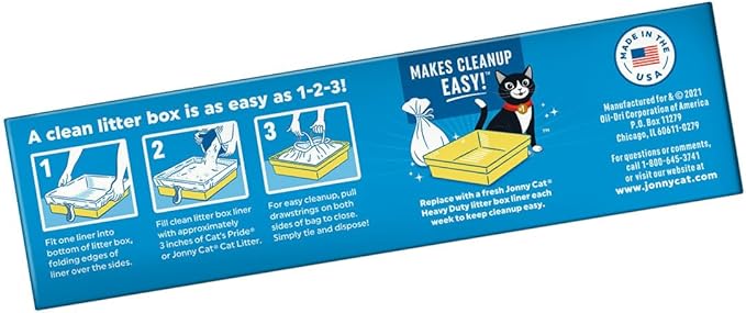 JONNY CAT Litter Box Liners, Heavy Duty Drawstring Liners, 5 Liners per Box - Image 7