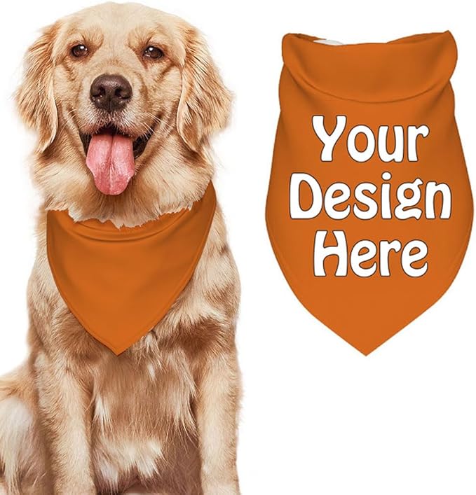 Personalized Dog Scarf Add Your Design Custom Dog Bandanas by VYXONIA